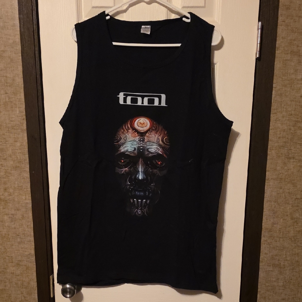 Black Tool Graphic Tank Top